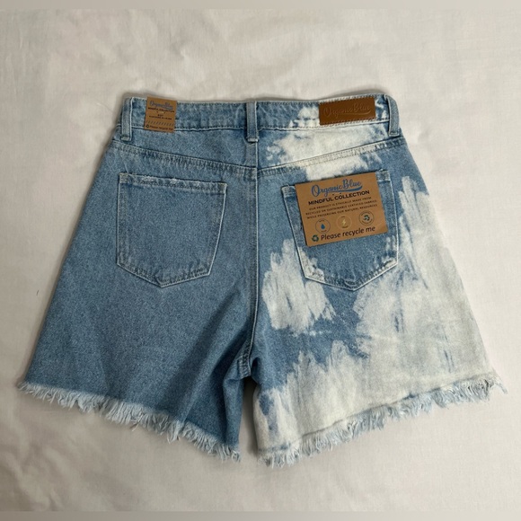 Organic Blue Jean Shorts Women’s Size 5 Cut Off Distressed Pockets Denim Cotton - Picture 10 of 10